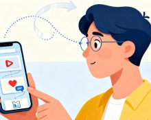 Diagram showing how user interaction shapes the content displayed on a social media feed.