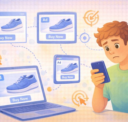 Student seeing the same online ads across multiple devices.