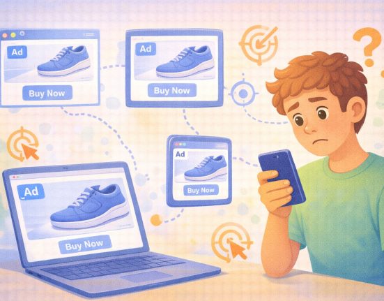 Student seeing the same online ads across multiple devices.